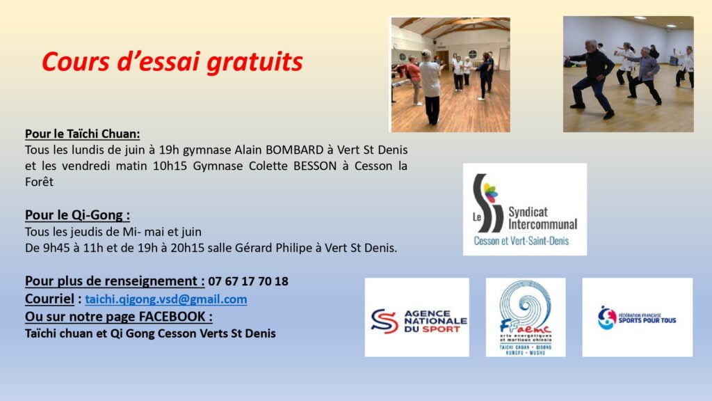 Cours d'essai gratuits : venez pratiquer le Taï Chi Chuan ou le Qi Gong ! 6