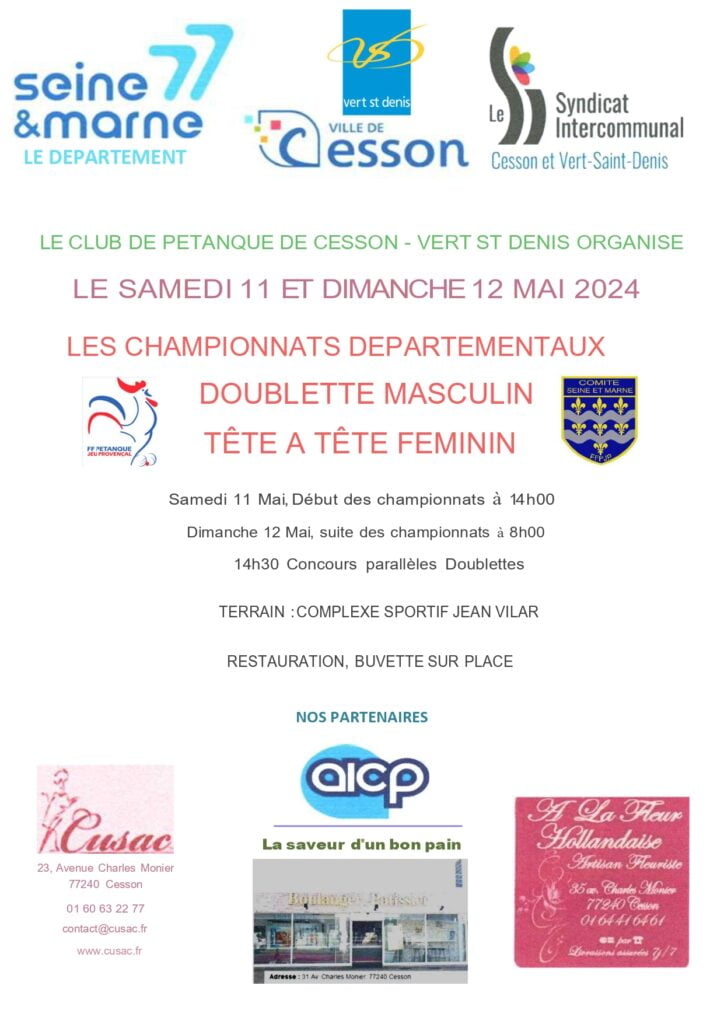 Championnats départementaux : 1 week-end - 2 épreuves ! 1