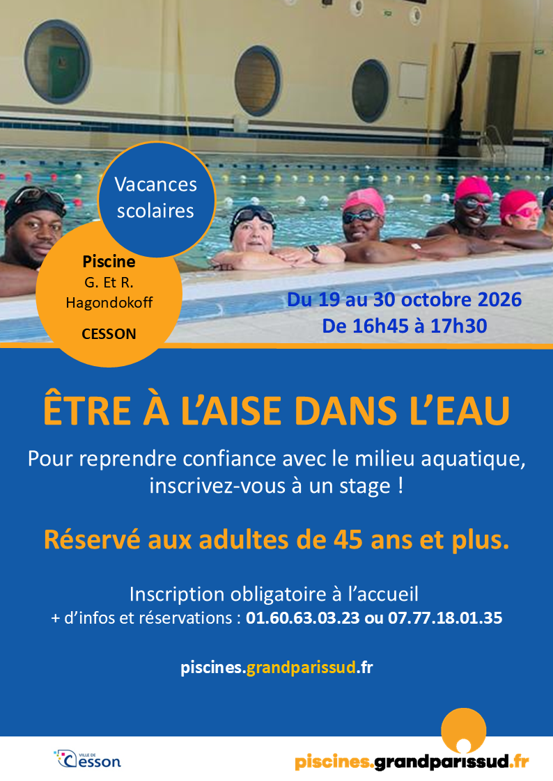 Stages « Aisance Aquatique » et « J’apprends à nager » pendant les vacances d'automne 3